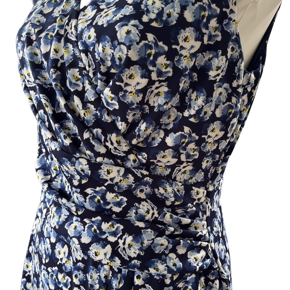 Lauren Ralph Lauren Sleeveless Floral Faux Wrap Dress Size 10P - Picture 3 of 7